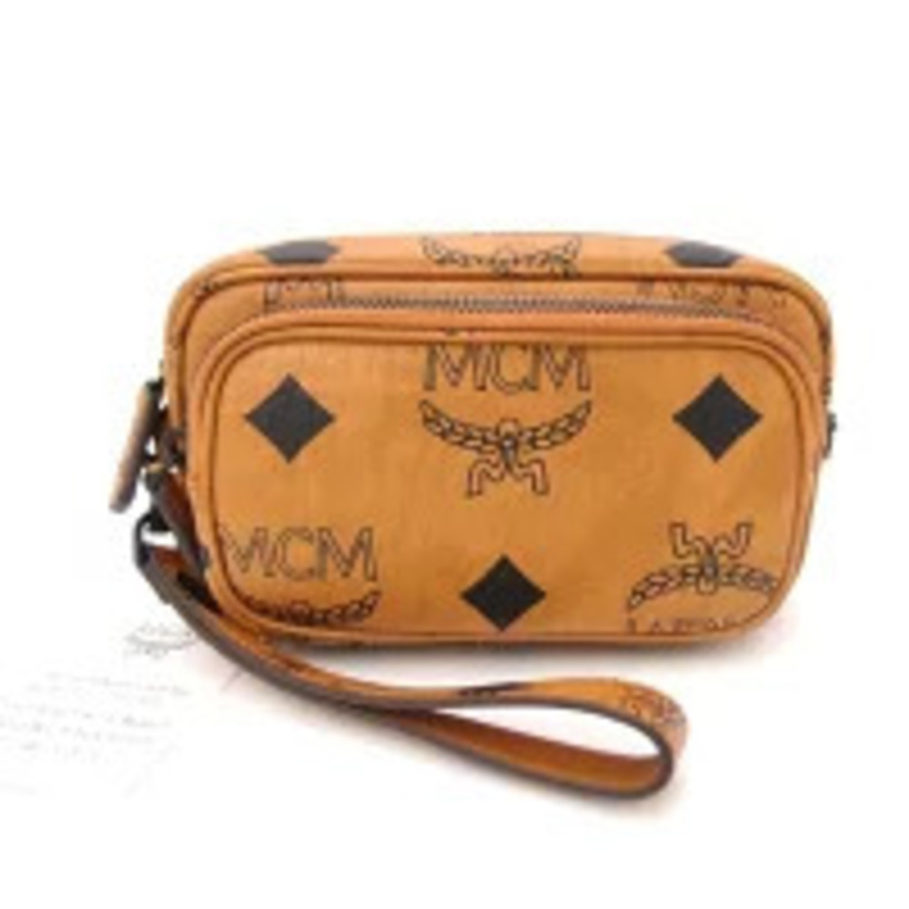 MCM Crossbody Shoulder Bag Visetos Brown S